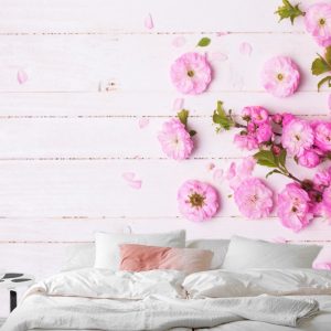 Pink Peony Flower Vine Blossom Wallpaper