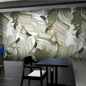 Leaf Abstract Modern Design Removable Wallpaper