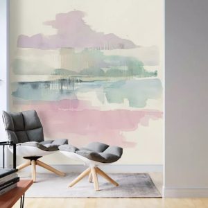 Brush Abstract Ink Soft Splash Modern Removable Wallpaper