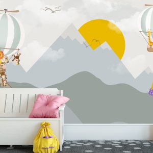 Sunrise Hot Air Balloon Mountain Wallpaper