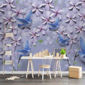 3D Embossed Daisy Floral REMOVABLE Wallpaper