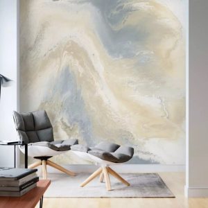 Marbling Soft Brush Splash Colorful Ink Removable Wallpaper