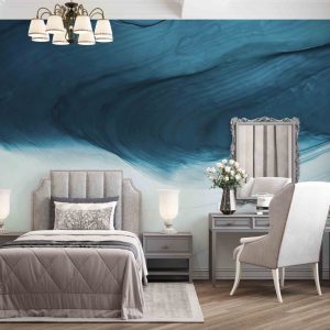 Brush Dark Blue Splash Abstract Wallpaper
