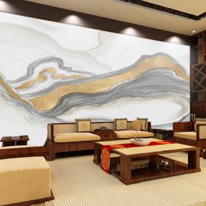 Gold Color Smoke Soft Gray Lines Wallpaper