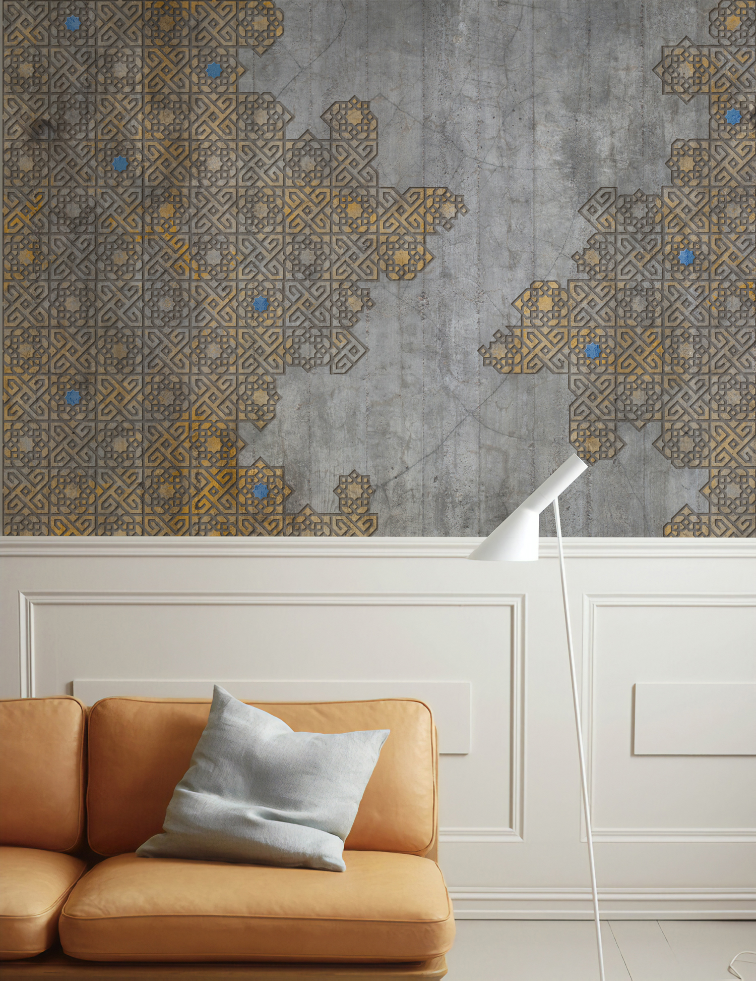 Brown Geometric Tile Pattern Concrete Background Removable Wallpaper 1 Brown Geometric Tile Pattern Concrete Background Removable Wallpaper