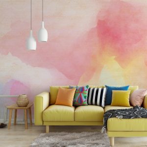 Abstract Watercolor Modern Soft Colorful Design Removable Wallpaper