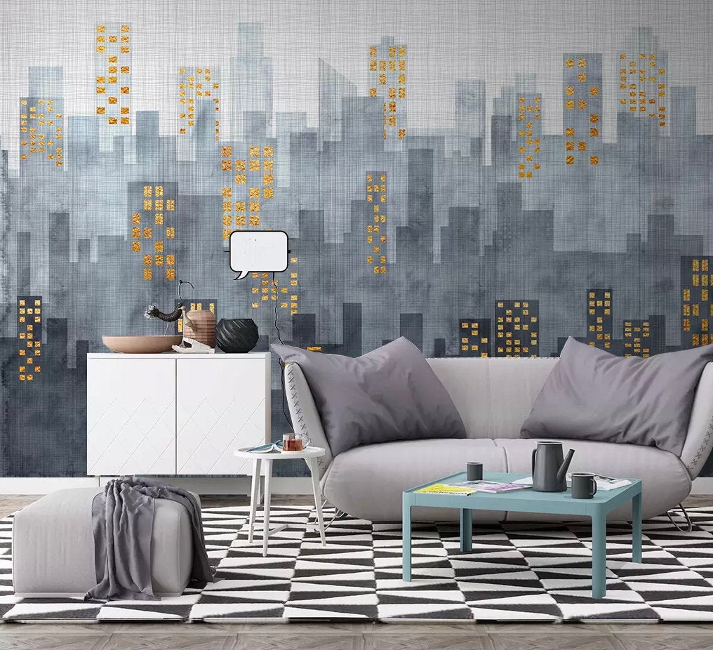 Modern Simple City Architecture Cityscape Removable Wallpaper 5 Modern Simple City Architecture Cityscape Removable Wallpaper