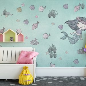 Mermaid Ariel Starfish Kids Wallpaper