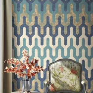 Abstract Soft Green Lines Bohemian Removable Wallpaper