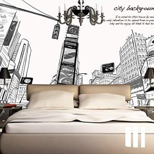 Charcoal Times Square City Wallpaper