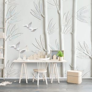 Bamboo Trees Forest Nordic REMOVABLE Wallpaper