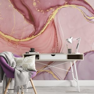 Pink Marble Abstract Removable Wallpaper