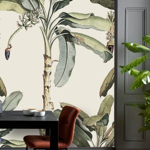 Floral Tropical Palm Trees Exotic Plant Removable Wallpaper