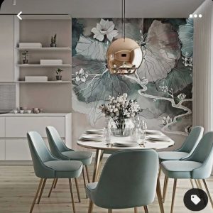 Leaves Flowers Floral Wall Art Tropical Blossom Removable Wallpaper