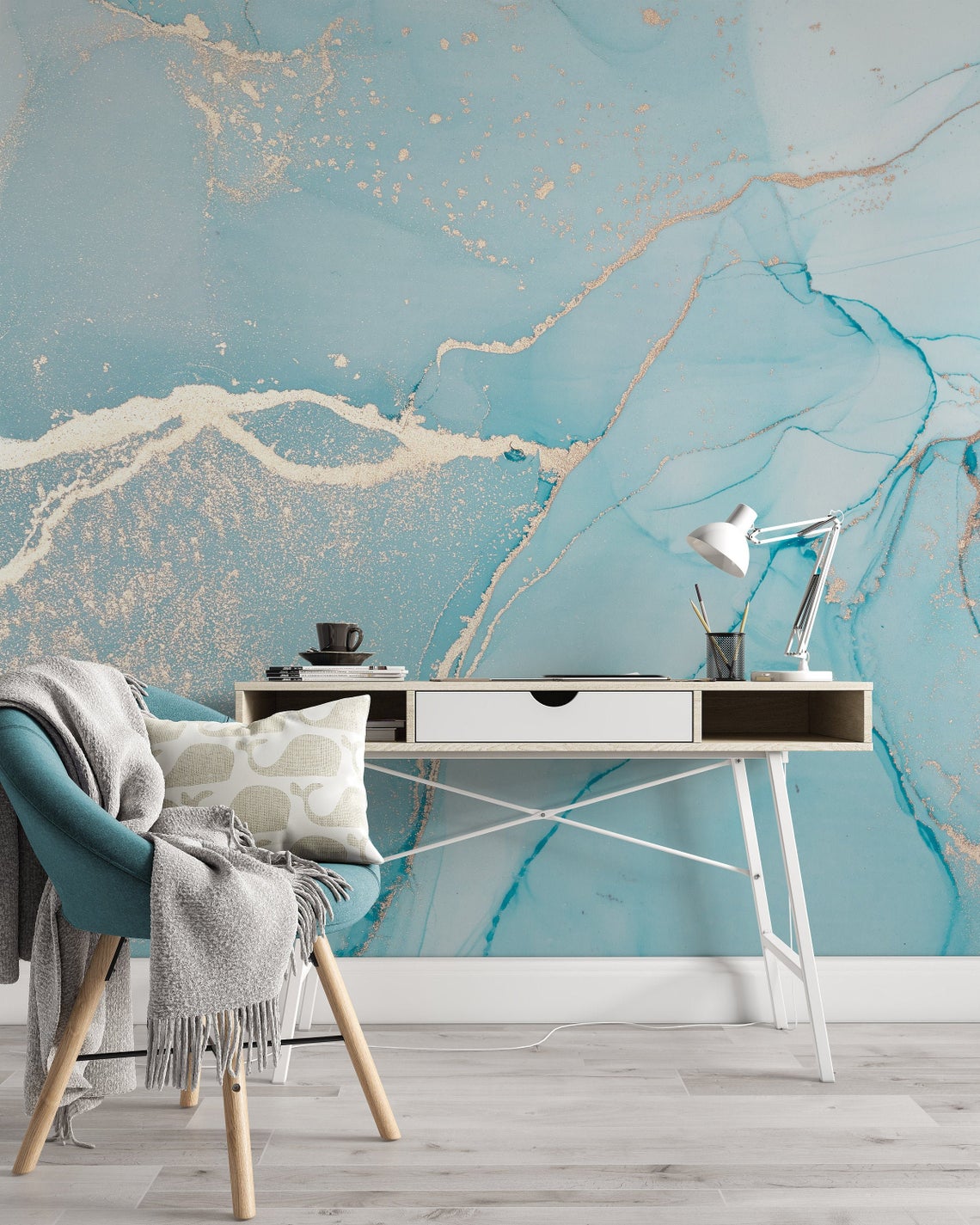 Marble Abstract Acrylic Removable Wallpaper 4 Marble Abstract Acrylic Removable Wallpaper