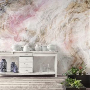 Soft Colorful Smoke Contemporary Wallpaper