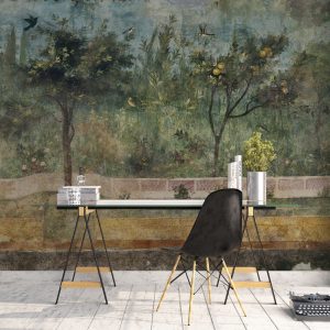 Vintage Forest Lemon Trees Natural Removable Wallpaper