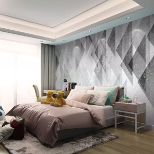 Monochrome Geometric Trigon Modern Removable Wallpaper