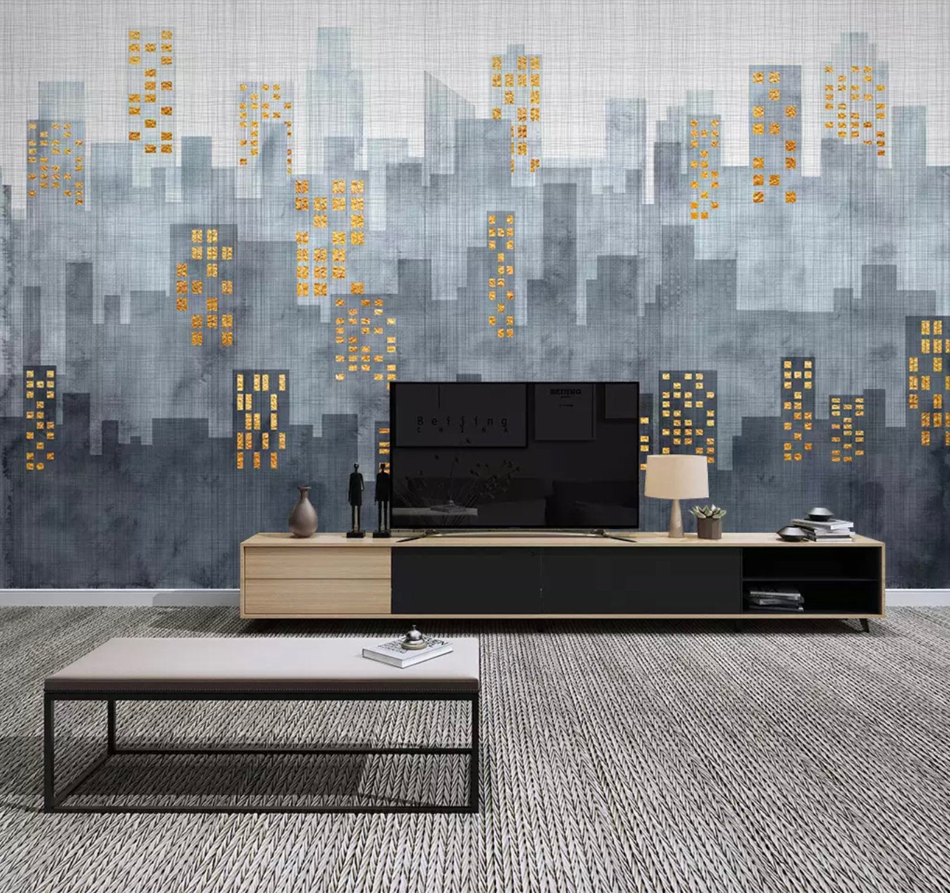 Modern Simple City Architecture Cityscape Removable Wallpaper 2 Modern Simple City Architecture Cityscape Removable Wallpaper
