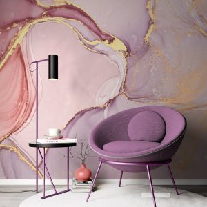 Pink Marble Abstract Removable Wallpaper