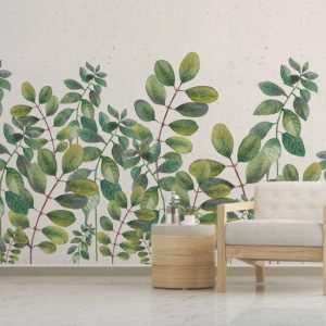 Green Leaves Garden Plants Background Removable Wallpaper