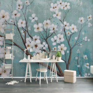 Cherry Blossom Watercolor Painting Floral Wallpaper