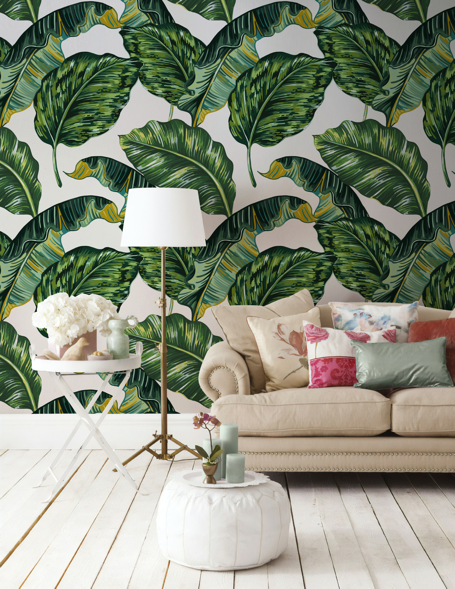 Banana Leaf Tropical Leaves Exotic Removable Wallpaper 2 Banana Leaf Tropical Leaves Exotic Removable Wallpaper