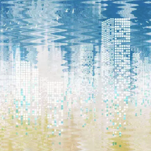 Geometric Cityscape Nordic Scandinavian Removable Wallpaper
