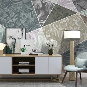 Watercolor Geometric Triangle and Trapezoid Shapes Removable Wallpaper