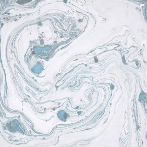 Marbling Blue Brush Non-Woven Wallpaper