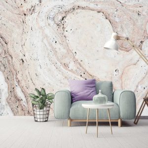 Beige Of White Crack Marble Abstract Removable Wallpaper