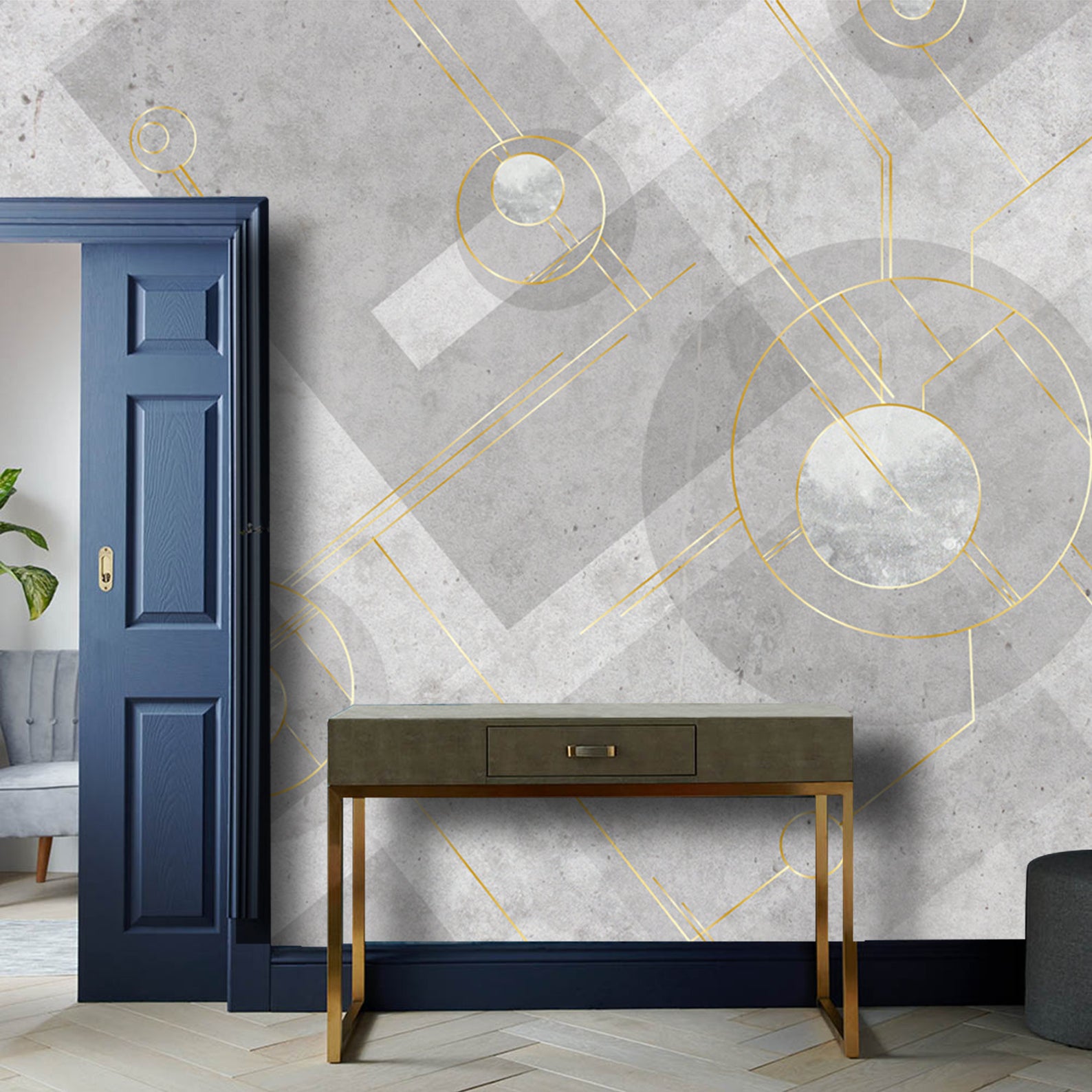 Gray Circle Square Abstract Geometric Shapes Background Removable Wallpaper 4 Gray Circle Square Abstract Geometric Shapes Background Removable Wallpaper