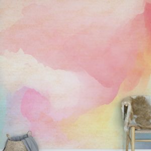 Abstract Watercolor Modern Soft Colorful Design Removable Wallpaper