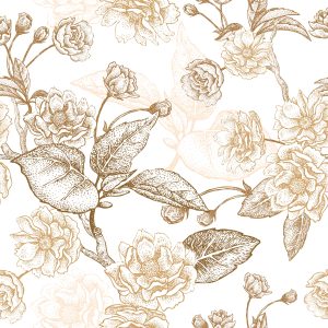 American Style Vintage Flowers Classic Removable Wallpaper
