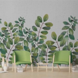 Green Leaves Garden Plants Background Removable Wallpaper