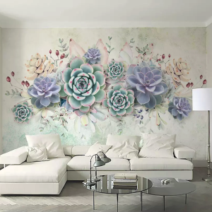 3D Vintage Soft Flower Classical Wallpaper