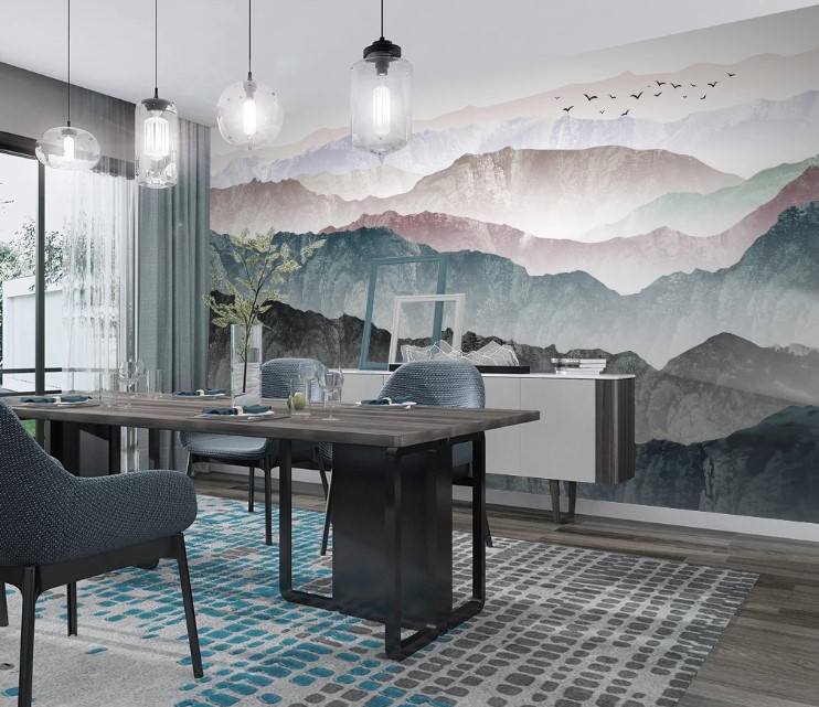 Landspace Mountains Artistic Design Removable Wallpaper 3 Landspace Mountains Artistic Design Removable Wallpaper