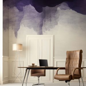 Smoke Purple Fog Abstract Art Minimalist Removable Wallpaper