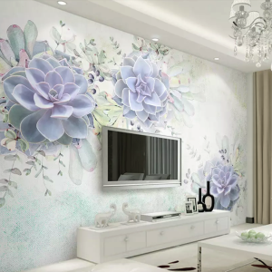 3D Soft Petal Vintage Flower Wallpaper