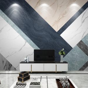 Marble Texture Geometric Design Luxury Scandinavian Design Removable Wallpaper