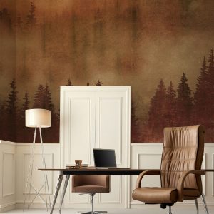 Misty Jungle Sunrise Natural REMOVABLE Wallpaper