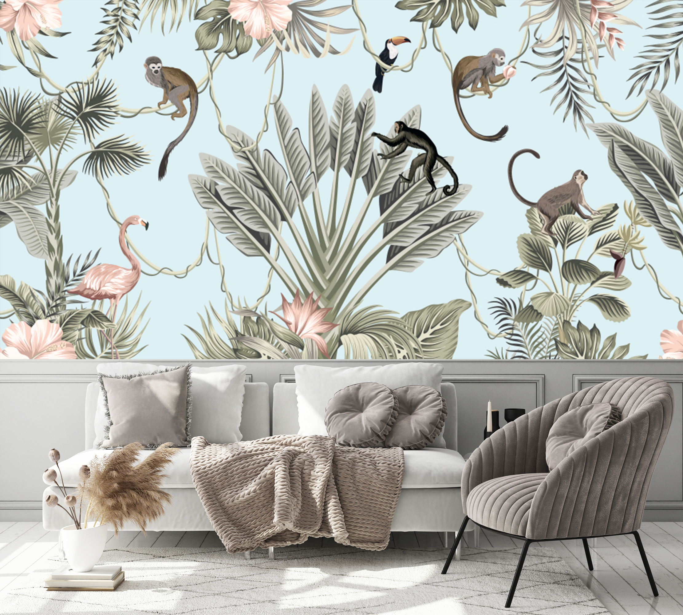 Animals Jungle Habitat Background Removable Wallpaper 1 Animals Jungle Habitat Background Removable Wallpaper