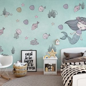 Mermaid Ariel Starfish Kids Wallpaper