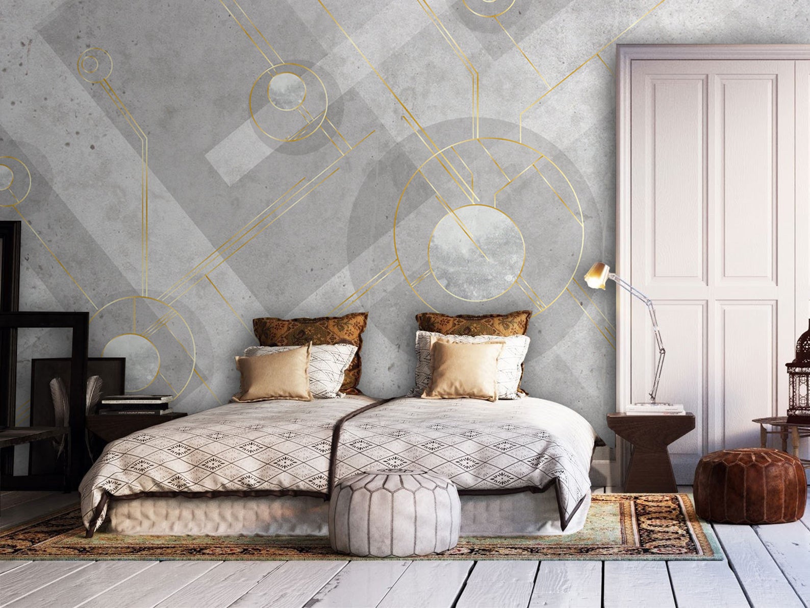Gray Circle Square Abstract Geometric Shapes Background Removable Wallpaper 3 Gray Circle Square Abstract Geometric Shapes Background Removable Wallpaper
