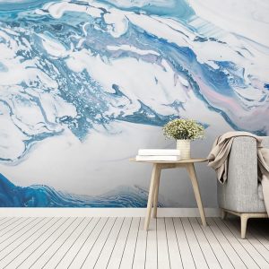 Wave White Blue Pink Splash Wallpaper