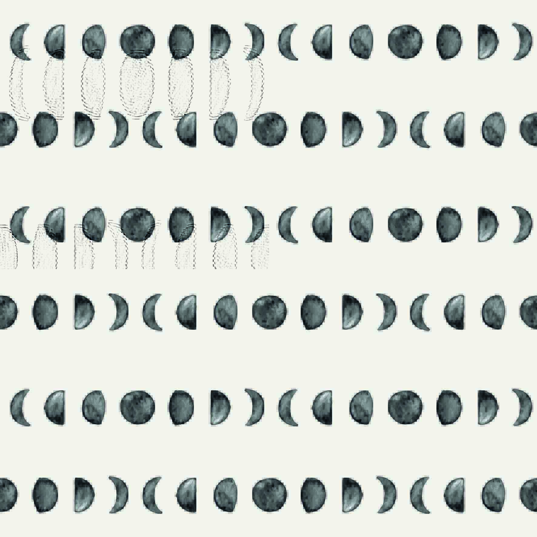 Watercolor Moon Crescent Fullmoon Pattern Removable Wallpaper 5 Watercolor Moon Crescent Fullmoon Pattern Removable Wallpaper