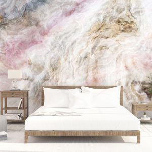 Soft Colorful Smoke Contemporary Wallpaper