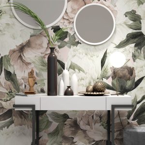 Dutch Floral Peony Blossom Classical Removable Wallpaper