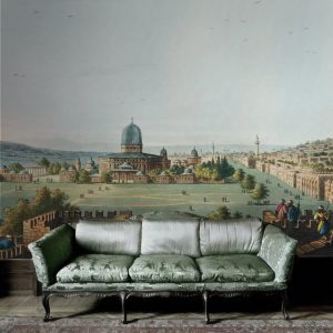 Vintage Medieval City View Rural Life Removable Wallpaper