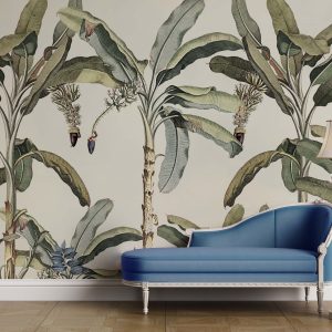 Floral Tropical Palm Trees Exotic Plant Removable Wallpaper